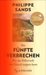 Buchtitel: "Das fünfte Verbrechen". Autor: Philippe Sands. Friedenspreis 2026-Siegel. Bild von Landschaft mit Pflanzen.