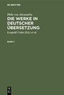 Philo von Alexandria: Philo von Alexandria: Die Werke in deutscher Übersetzung. Band 1, Buch