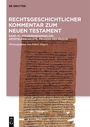 "Rechtsgeschichtlicher Kommentar zum Neuen Testament, Band IV" steht oben. Darunter ein antiker Papyrus mit Handschrift.