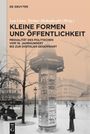 : Kleine Formen und Öffentlichkeit, Buch