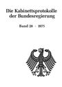 : Die Kabinettsprotokolle der Bundesregierung 1975, Buch