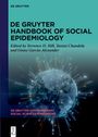 "DE GRUYTER HANDBOOK OF SOCIAL EPIDEMIOLOGY. Globale Netzillustration mit leuchtenden Linien und Punkten in dunklen Farben."