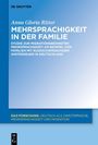 Ein blaues Buchcover mit dem Titel "Mehrsprachigkeit in der Familie" von Anna Gloria Ritter.