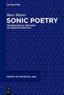 Ein blaues Cover mit Texten: "Marc Matter, SONIC POETRY, TECHNOLOGICAL METHODS AS CREATIVE PRACTICE", "POETRY IN THE DIGITAL AGE".