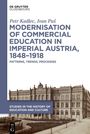 Titel: Modernisation of Commercial Education in Imperial Austria, 1848-1918. Historisches Gebäude im Hintergrund.