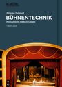 "Bruno Grösel: Bühnentechnik, Mechanische Einrichtungen, 7. Auflage" mit Bühnenansicht und rotem Vorhang.