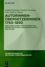 Titel: "Autorinnen-Übersetzerinnen 1750–1850". Grüner Hintergrund mit dezenten Kreismustern.