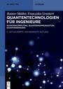 Text: "Rainer Müller, Franziska Greinert. Quantentechnologien für Ingenieure. Quantencomputing, Quantenkommunikation, Quantensensorik. 2., aktualisierte und ergänzte Auflage." Blaues geometrisches Muster im Hintergrund.