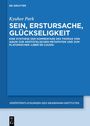 Titel: „Sein, Erstursache, Glückseligkeit“. Autor: Kyuhee Park. Verlag: De Gruyter. Blaues Design.