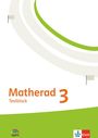 "Matherad 3 Testblock" in orange unten links. Oben grüne und graue Kreisbögen, zwei Logos unten.