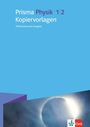 "Oberer Bereich: 'Prisma Physik 1|2 Kopiervorlagen Differenzierende Ausgabe'. Unten: Logo von Klett. Hintergrund in Blau."