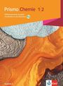 Titel: Prisma Chemie 1|2. Differenzierende Ausgabe mit Medien. Deckblatt mit abstrakten Farben in Silber, Blau, Orange.