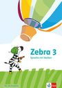 : Zebra 3. Arbeitsheft Sprache mit Medien (Ausleihmaterial) Klasse 3, Buch