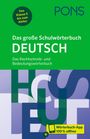 Text: "Das große Schulwörterbuch DEUTSCH" und "Wörterbuch-App 100 % offline". Grün-blaues Design mit grafischen Elementen.