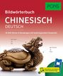 Der Text beschreibt ein Bildwörterbuch Chinesisch-Deutsch mit 16.000 Wörtern. Ein Drache ziert den Hintergrund.