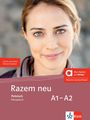 "Razem neu, Polnisch Übungsbuch A1-A2." Eine lächelnde Frau im Vordergrund; Logos von Klett und allango.