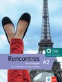: Rencontres en français A2 - Hybride Ausgabe allango, Buch,Div.