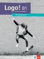 „Logo! B1 Deutsch für Jugendliche. Unterrichtshandbuch.“ Ein Jugendlicher springt mit einem Skateboard vor einer Ziegelwand.