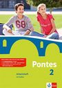 : Pontes 2. Arbeitsheft mit Audios, Buch,Div.