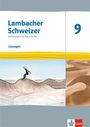 „Lambacher Schweizer“, „Mathematik für Gymnasien“, „Lösungen“, „9“. Skater in Betonlandschaft, darunter Wüstensand. Klett-Logo.