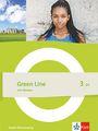 „Green Line 3 G9 mit Medien, Baden-Württemberg“. Oben links: Stonehenge. Portrait eines Mädchens und ein großes grünes O.