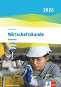 „2026, Helmut Nuding, Wirtschaftskunde, Arbeitsheft.“ Unten ist eine Person in Schutzkleidung bei der Arbeit.