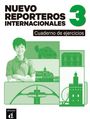 "Nuevo Reporteros Internacionales 3. Cuaderno de ejercicios." Junge, Schildkröte, Gebäude, Brücke, Riesenrad, alles in Grün.