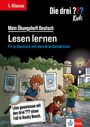 "1. Klasse. Mein Übungsheft Deutsch. Lesen lernen. Löse gemeinsam mit den drei ??? einen Fall in Rocky Beach." Illustrationen von Detektiven.