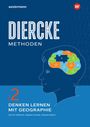 "Diercke Methoden. Band 2: Denken Lernen mit Geographie." Silhouette eines Kopfes mit Puzzle-Motiven im Gehirnbereich.