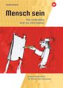 "Mensch sein. Udo Lindenberg malt die Zehn Gebote. Arbeitsmaterialien für Schule und Gemeinde." Illustration: Maler in Rot.