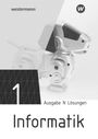 "Lösungen Ausgabe N" und "Informatik" stehen auf einer Umschlaggestaltung mit einem Roboterhund.