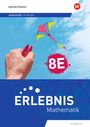 „Arbeitseft mit Medien“, „8E“, „ERLEBNIS Mathematik“. Hand hält Drachen am Himmel.