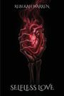 „Rebekah Warren“, „Selfless Love“. Skelett-Hand hält leuchtendes anatomisches Herz.