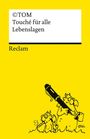 "Touché für alle Lebenslagen. Reclam." Illustration: Zwei kleine Teufel, einer raucht, der andere hält einen großen Stift.
