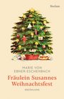 "Marie von Ebner-Eschenbach: Fräulein Susannes Weihnachtsfest. Illustration eines geschmückten Weihnachtsbaums."