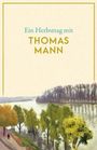„Ein Herbsttag mit Thomas Mann“ steht oben. Darunter herbstliche Landschaft mit Bäumen an einem Flussufer.