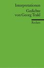 Georg Trakl: Gedichte von Georg Trakl. Interpretationen, Buch