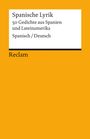 : Spanische Lyrik, Buch