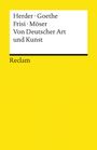 Johann Gottfried Herder: Von Deutscher Art und Kunst, Buch