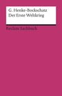 Gerhard Henke-Bockschatz: Der Erste Weltkrieg, Buch