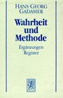 Hans-Georg Gadamer: Hermeneutik II. Wahrheit und Methode. Studienausgabe, Buch