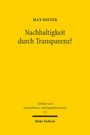 Max Kolter: Nachhaltigkeit durch Transparenz?, Buch