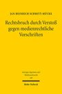 Jan Heinrich Schmitt-Mücke: Rechtsbruch durch Verstoß gegen medienrechtliche Vorschriften, Buch