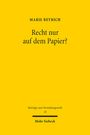 Marie Beyrich: Recht nur auf dem Papier?, Buch