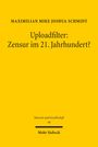 Maximilian Mike Joshua Schmidt: Uploadfilter: Zensur im 21. Jahrhundert?, Buch