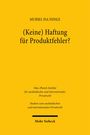 Muriel Isa Nißle: (Keine) Haftung für Produktfehler?, Buch