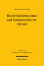 „THOMAS GAUWEILER Handelsinformationen und Fundamentalwertrelevanz“. Gelber Hintergrund mit schwarzem Text.