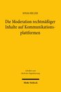 Titel: "Die Moderation rechtmäßiger Inhalte auf Kommunikationsplattformen". Autor: Jonas Hiller. Verlag: Mohr Siebeck. Cover: Gelb.