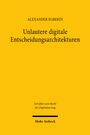 Titel: "Unlautere digitale Entscheidungsarchitekturen", Autor: Alexander Egberts, gelber Hintergrund.
