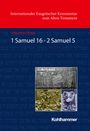Oben "Internationaler Exegetischer Kommentar zum Alten Testament". Darunter biblische Szenen mit Figuren in Rot, Grau, Gold.